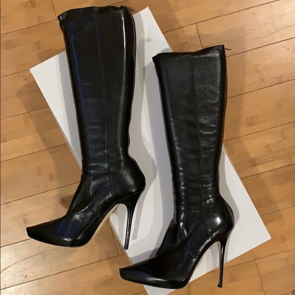 Jimmy Choo Shoes - Jimmy Choo Black Stiletto Boots 39 9 Perfect